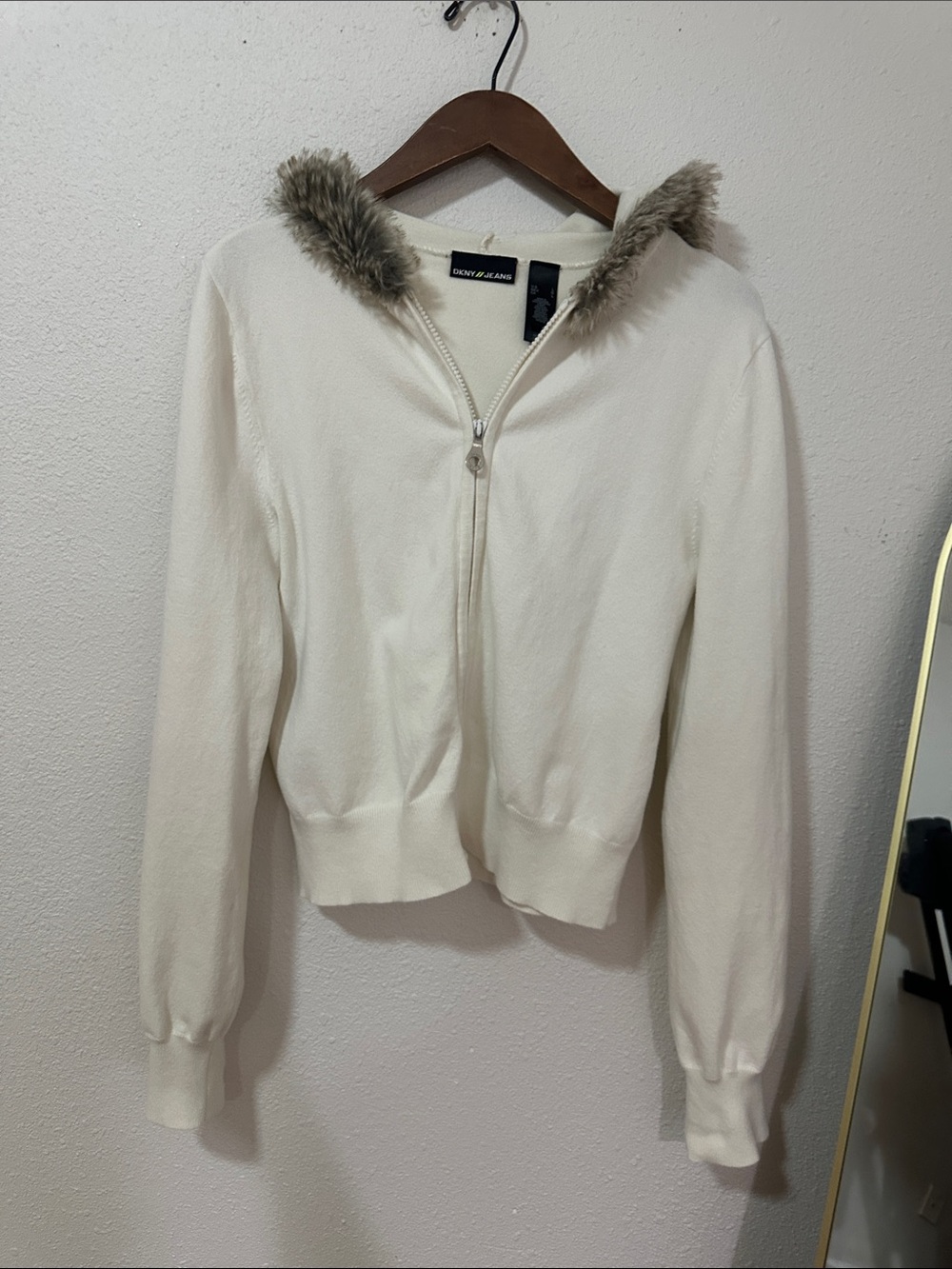 Y2K vintage Donna Karan Jeans zip hoodie large